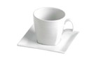 NAPOLI CUP AND SAUCER WHITE