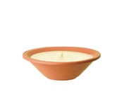 TERRA-COTTA CANDLE 20CM IVORY 9H SPAAS