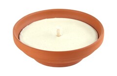 TERRA-COTTA CANDLE 23CM IVORY 13H SPAAS