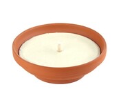 TERRA-COTTA CANDLE 23CM IVORY 13H SPAAS